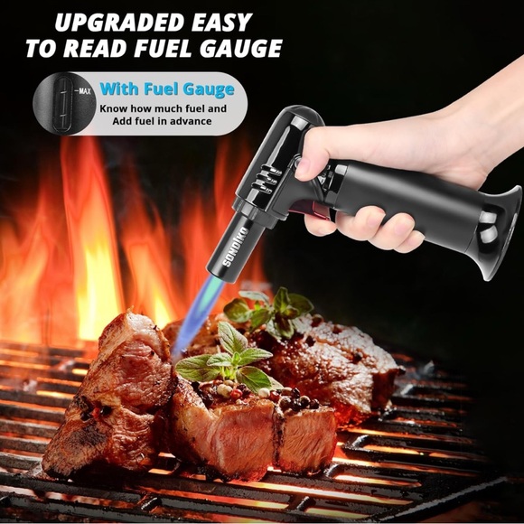 Brand New Refillable Butane Torch with Fuel Gauge for Baking and BBQ - Picture 4 of 7